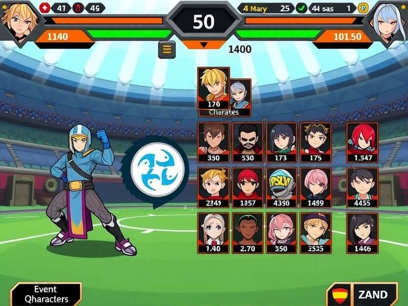 Tackle Titan Mighty Duelists character selection screen